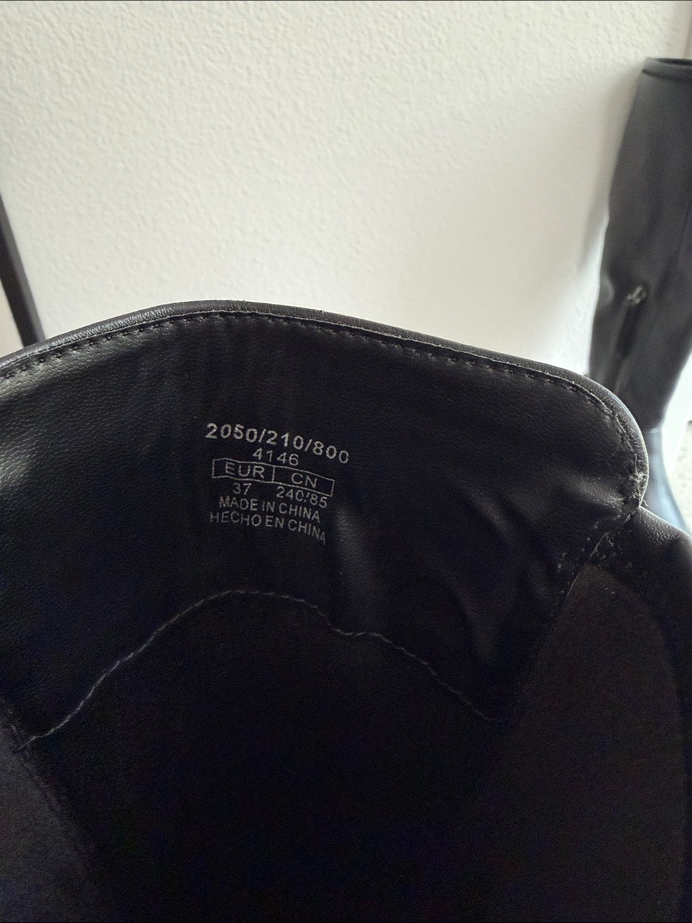 ZARA Black Knee High Lug Sole Boots (EUR 37) - Picture 7 of 7